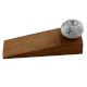 Grey Floral Crackle Ceramic Wooden Door Stopper